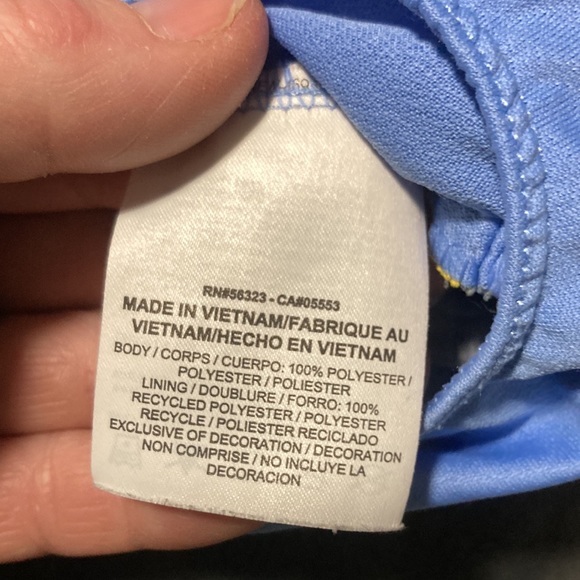 Nike Dri-Fit blue and grey with yellow trim running shorts - Picture 4 of 4